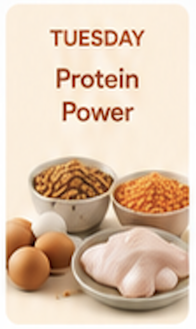 Tuesday — Protein Power