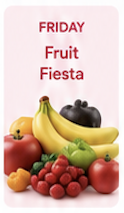 Friday — Fruit Fiesta